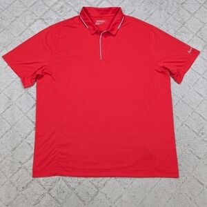 Nike Shirt Men's XL Red Polo Golf Tour Performance Lightweight Dri-Fit